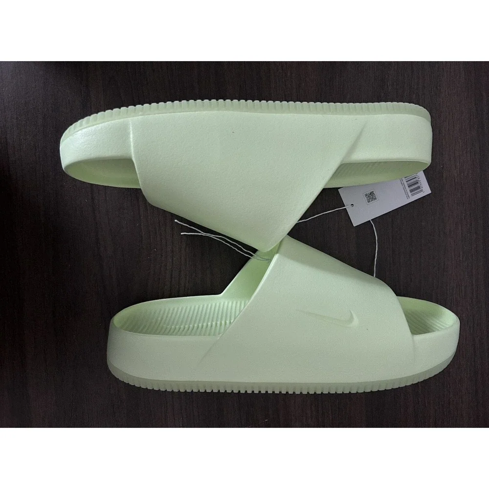 Nike WMNS Calm Slide 'Barley Volt' -‎ Size 12 -  DX4816 702 - New/No Lid - Picture 2 of 5